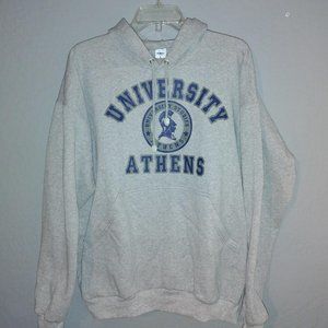 University of Athens collegiate pullover heather grey hoodie sweatshirt college